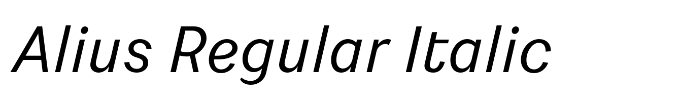 Alius Regular Italic